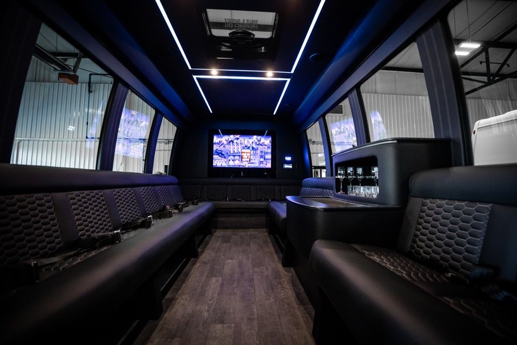 Party bus limousine interior